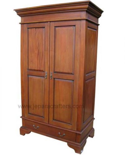 Mahogany Simple Wardrobe 2 Doors MH-AW009